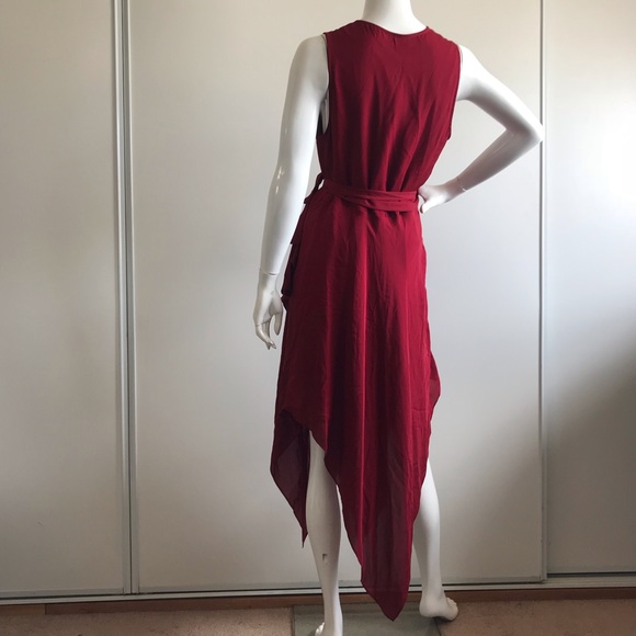 Haute Hippie Silk Bordeaux Wrap Dress - Picture 4 of 8